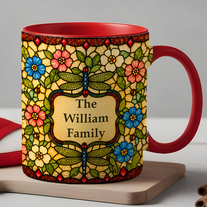Dragonfly Tiffany Style - Personalized Accent Mug-Myprintsy
