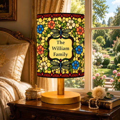 Dragonfly Tiffany Style - Personalized Fabric Lamp-Myprintsy