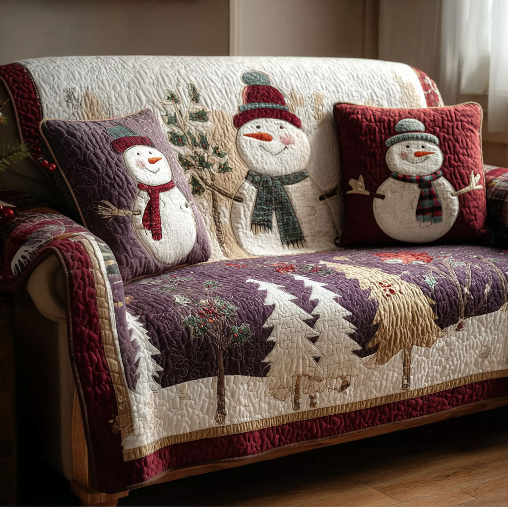 Dreaming of Snow Quilted Sofa Cover VTQ-Myprintsy
