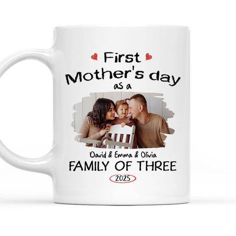 As A Family Of Three Photo - Personalized Coffee Mug