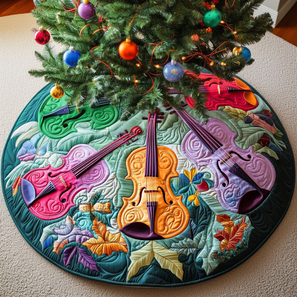 Echoes of the Bow Quilted Christmas Tree Skirt-Myprintsy