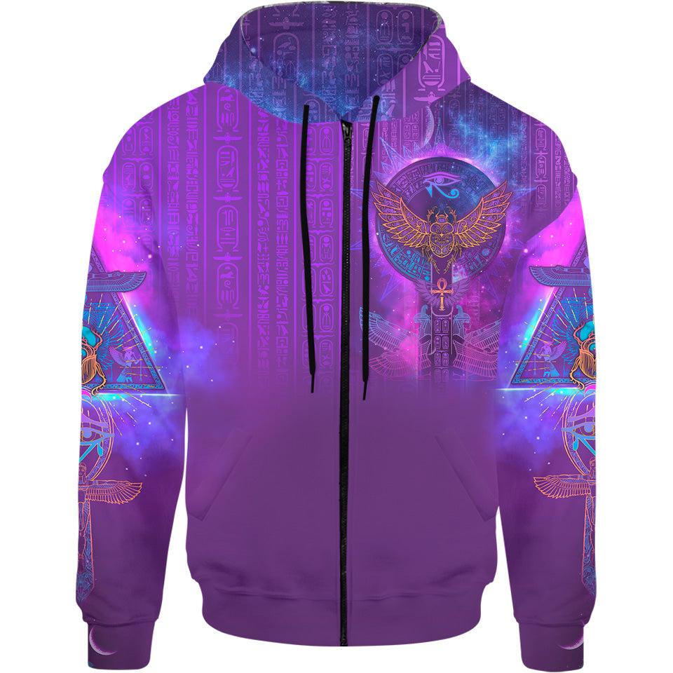 Egyptian Scarab Special Edition Zip Hoodie-Myprintsy