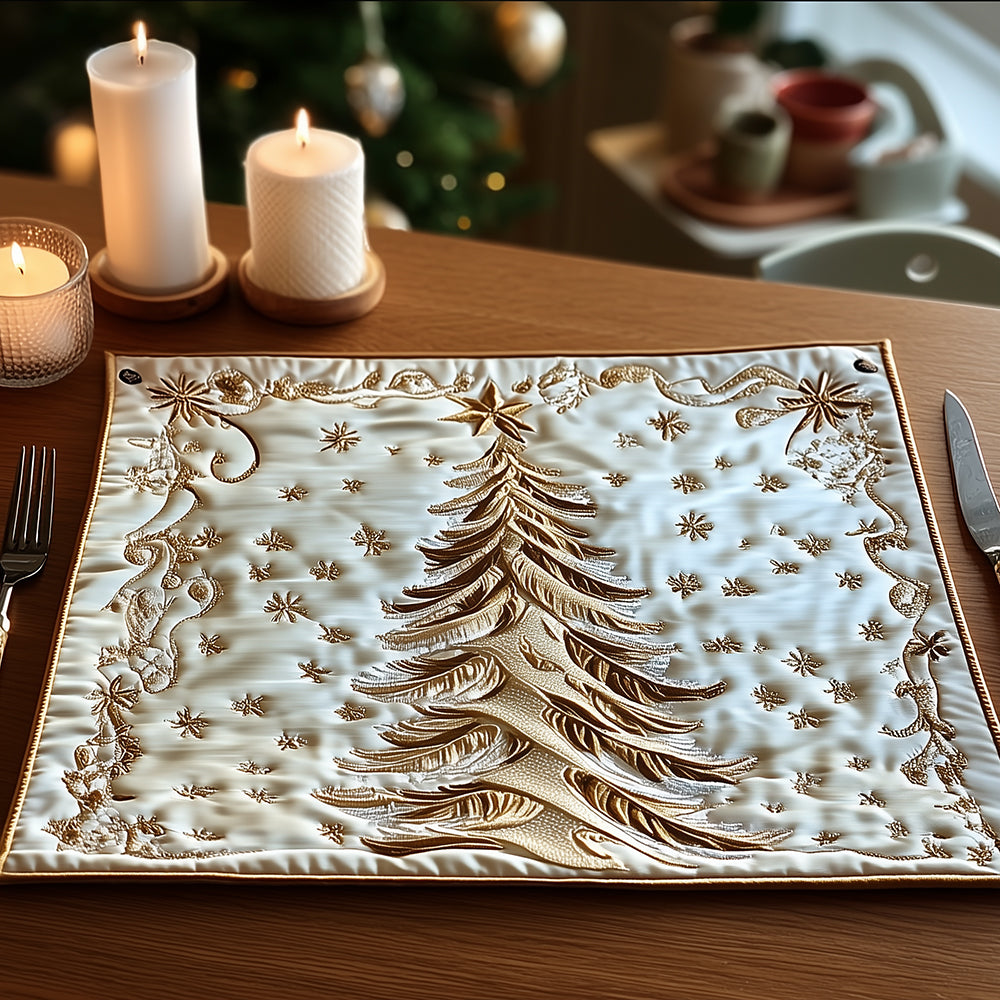 Elegant Christmas Tree Quilted Place Mat VTQ-Myprintsy
