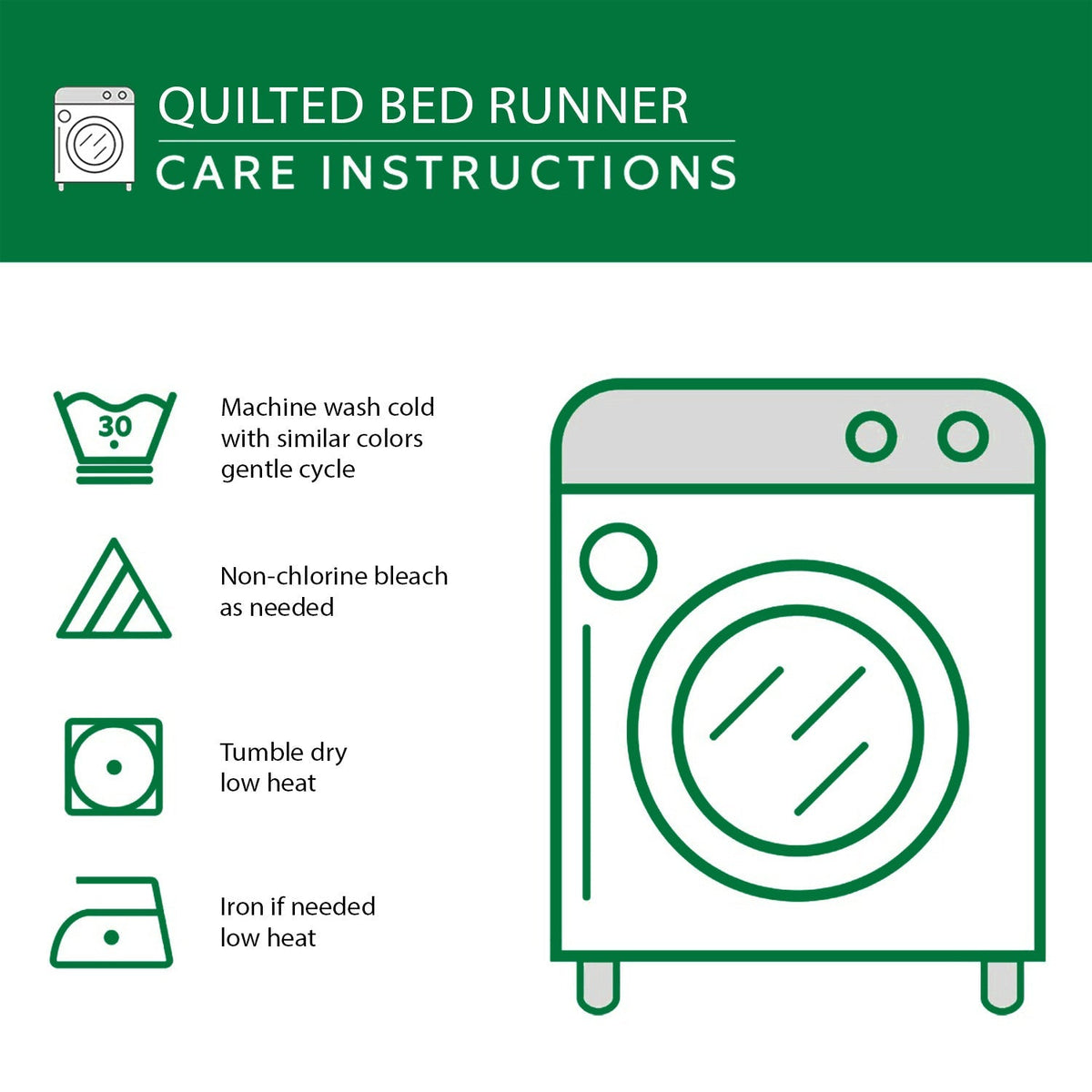 Elegant Frost Quilted Bed Runner VTQ-Myprintsy