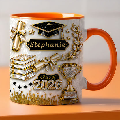 Elegant Gold Glitter - Personalized Graduation Cup-Myprintsy