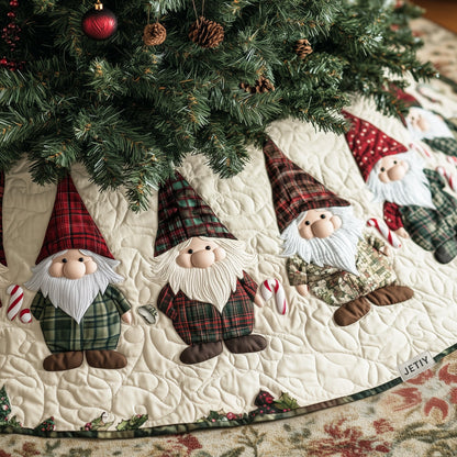 Elf Enclave Quilted Christmas Tree Skirt VTQ-Myprintsy