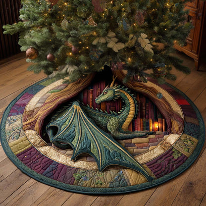 Emerald Library Guardian Quilted Tree Skirt-Myprintsy