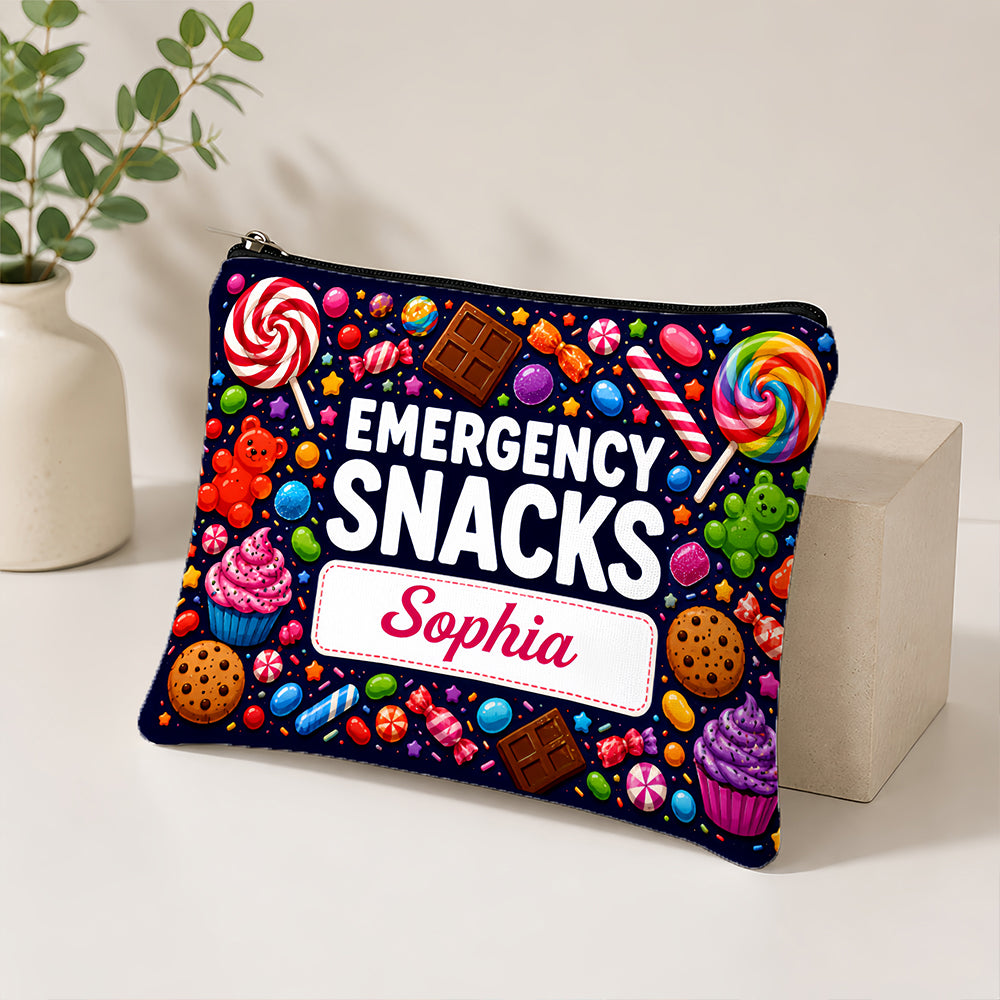 Emergency Snacks - Personalized Cosmetic Bag-Myprintsy