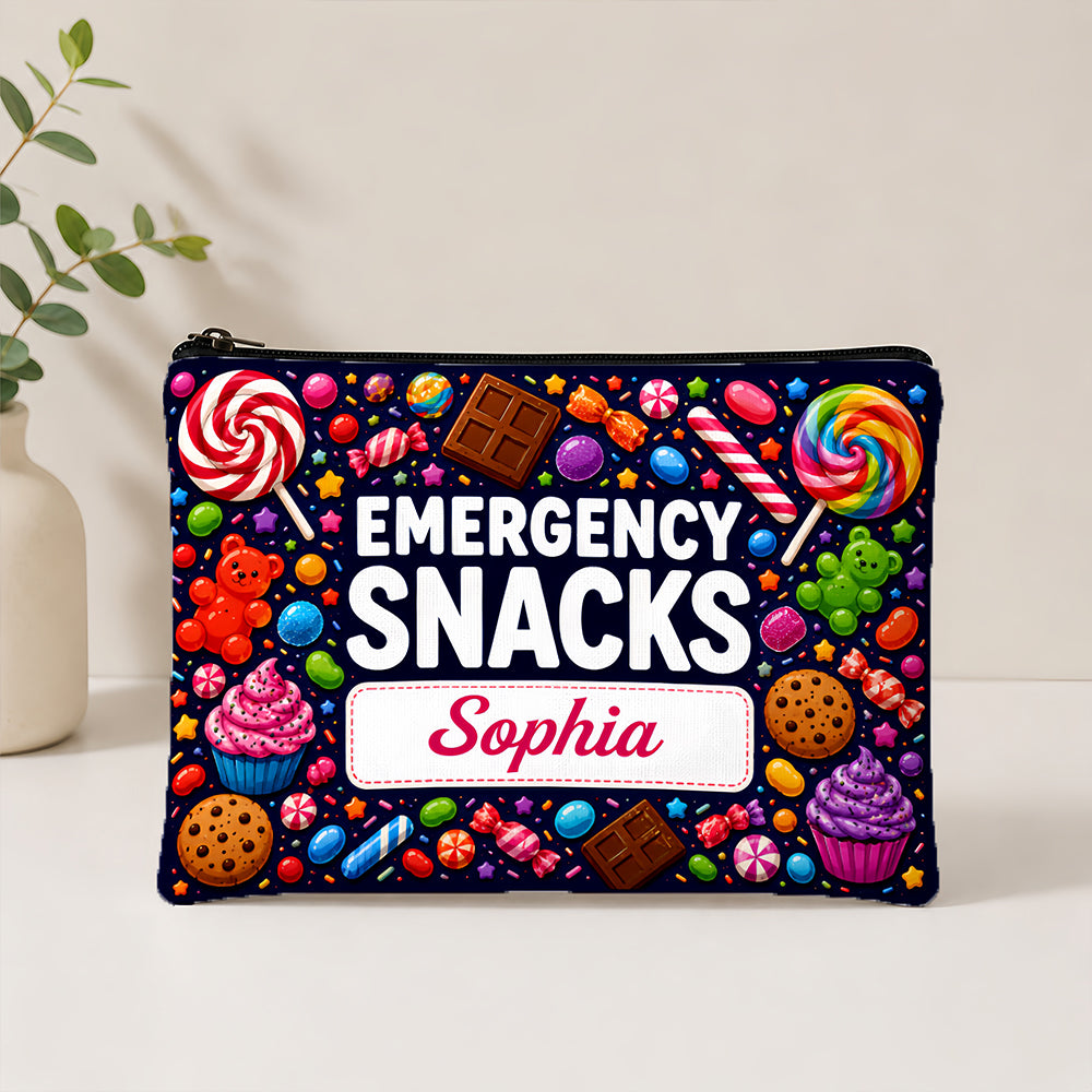 Emergency Snacks - Personalized Cosmetic Bag-Myprintsy