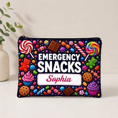 Emergency Snacks - Personalized Cosmetic Bag-Myprintsy