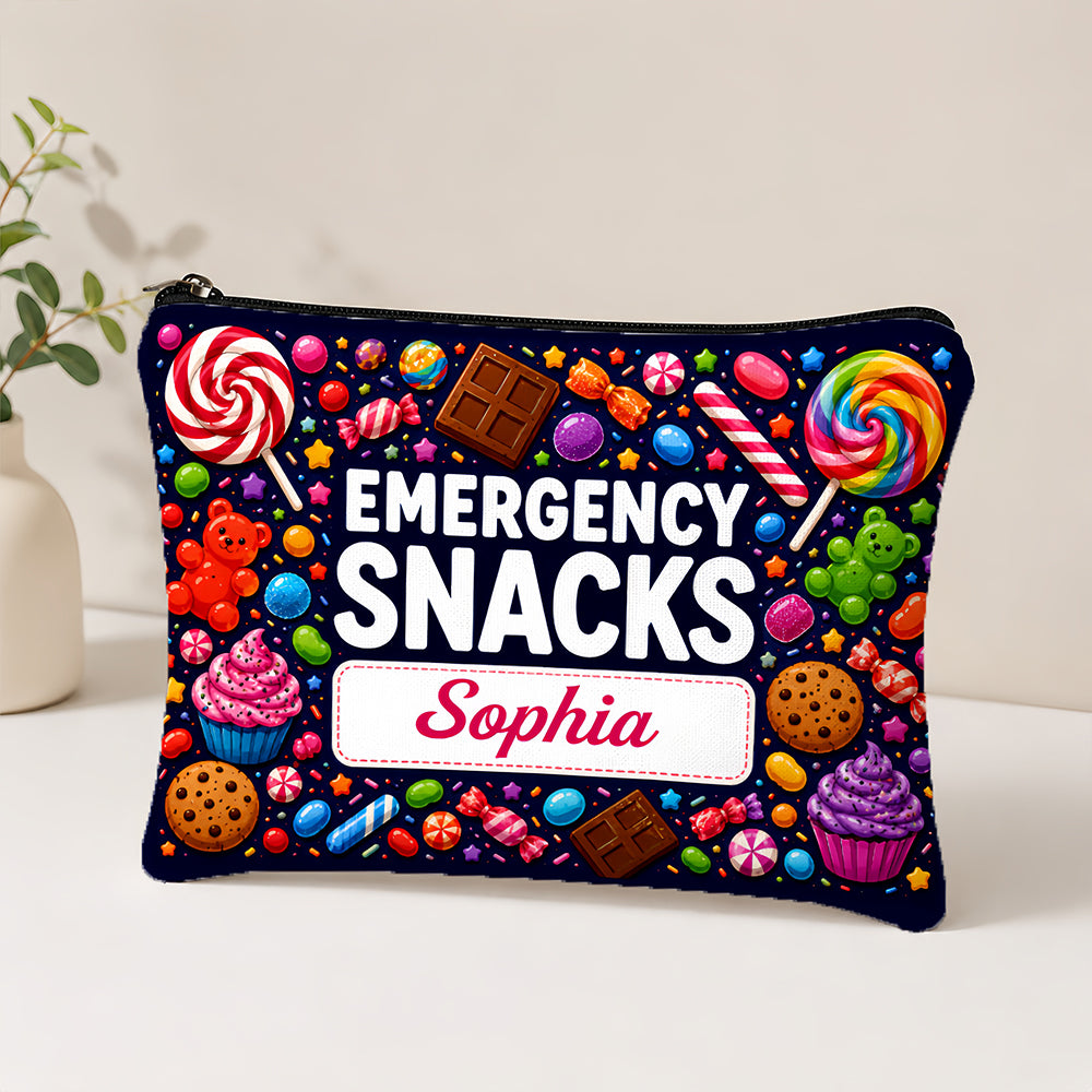 Emergency Snacks - Personalized Cosmetic Bag-Myprintsy