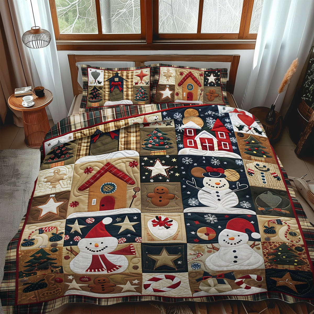 Enchanted Christmas -Piece Quilted Bedding Set VTQ-Myprintsy