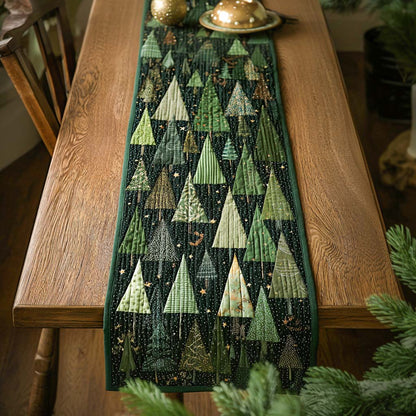 Enchanted Forest Trees Quilted Table Runner VTQ-Myprintsy