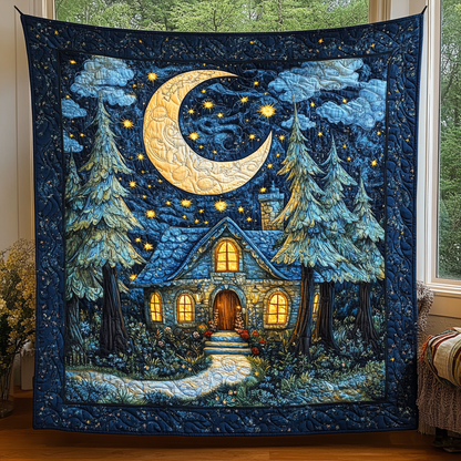 Enchanted Moonlit Home Quilted Blanket VTQ-Myprintsy