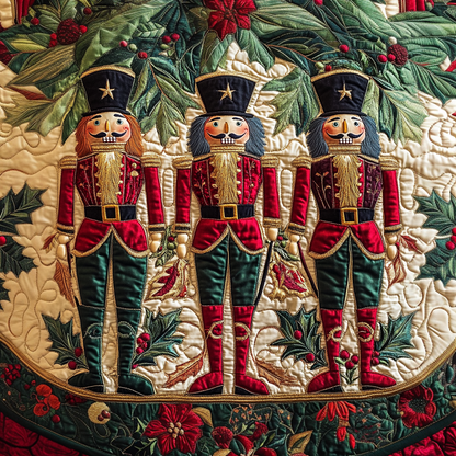 Enchanted Nutcracker Quilted Christmas Tree Skirt VTQ-Myprintsy