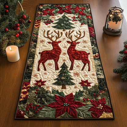 Enchanted Reindeer Quilted Table Runner VH VTQ-Myprintsy