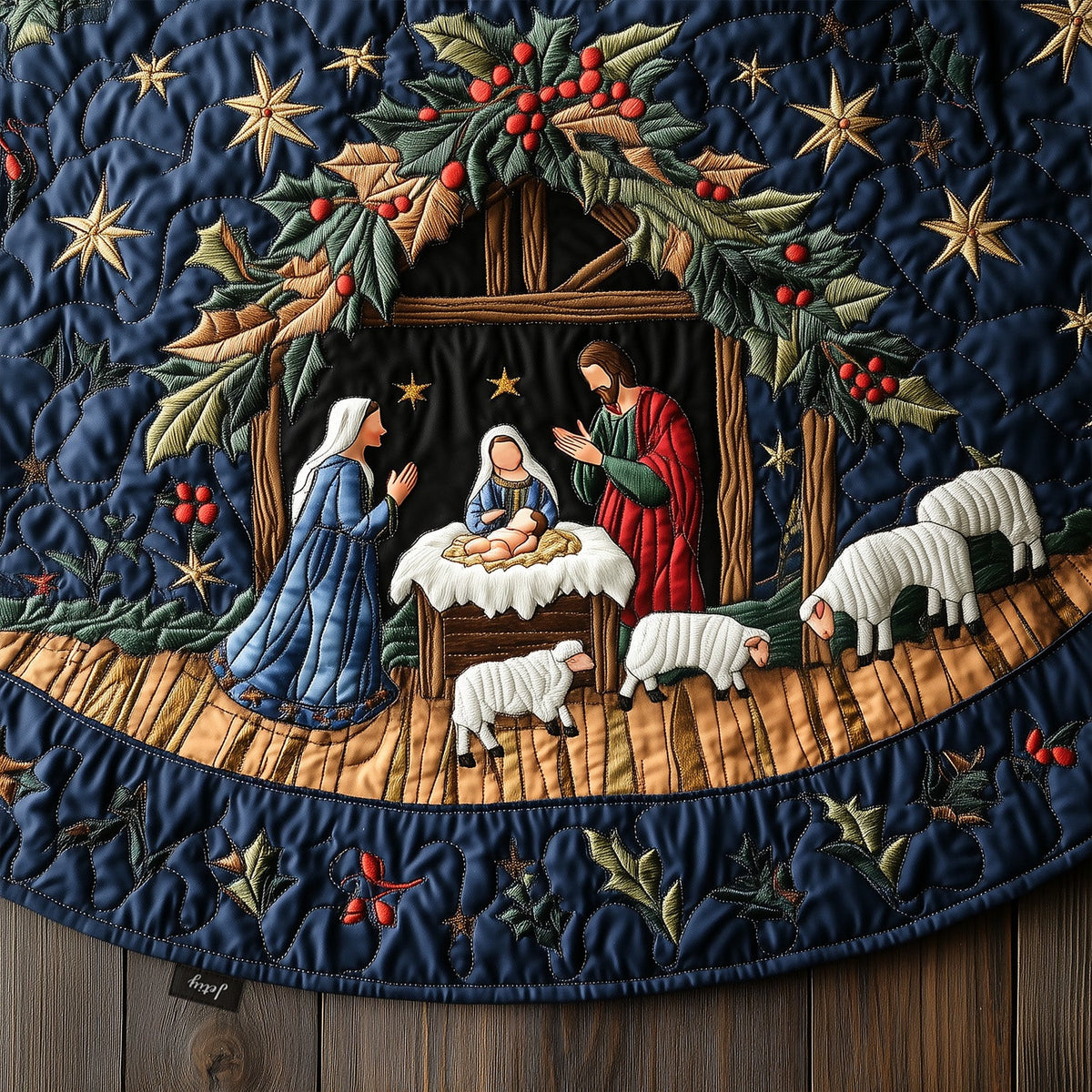 Eternal Hope Quilted Christmas Tree Skirt VTQ-Myprintsy