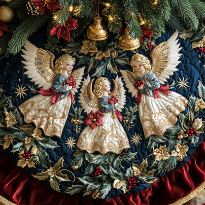 Ethereal Elegance Christmas Quilted Tree Skirt VTQ-Myprintsy