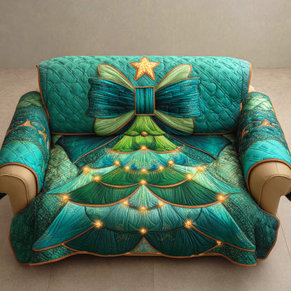 Evergreen Bow Bloom Quilted Sofa Cover VTQ-Myprintsy