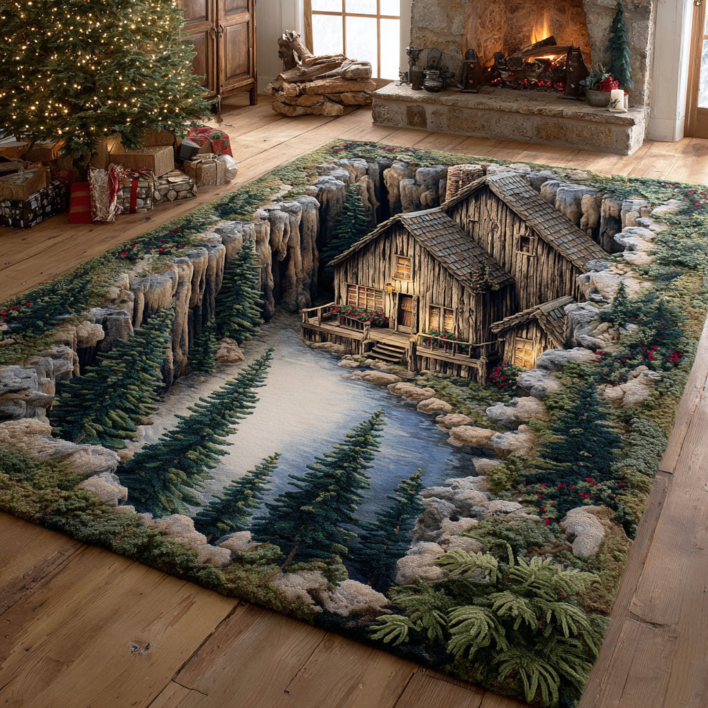 Evergreen Cabin Path Area Rug VTQ-Myprintsy