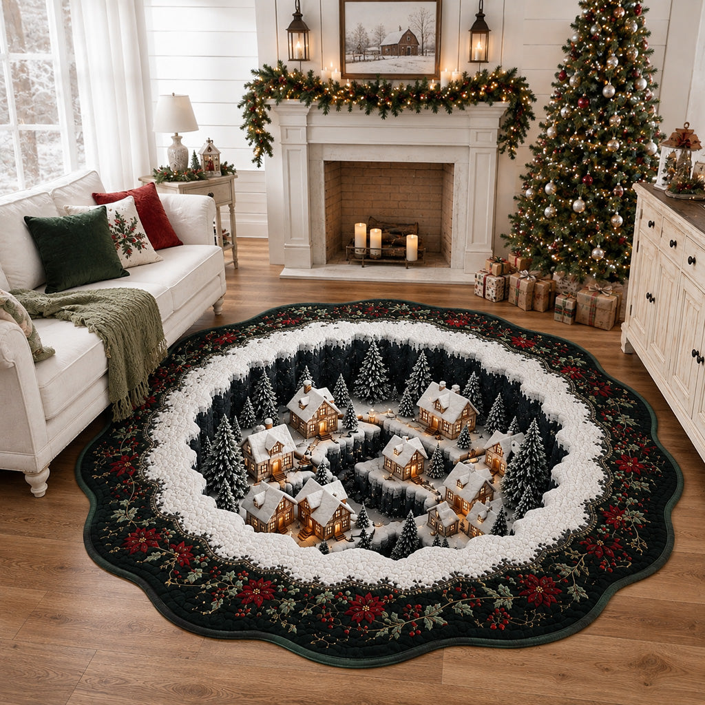 Evergreen Canyon Village Custom Shape Area Rug VTQ-Myprintsy