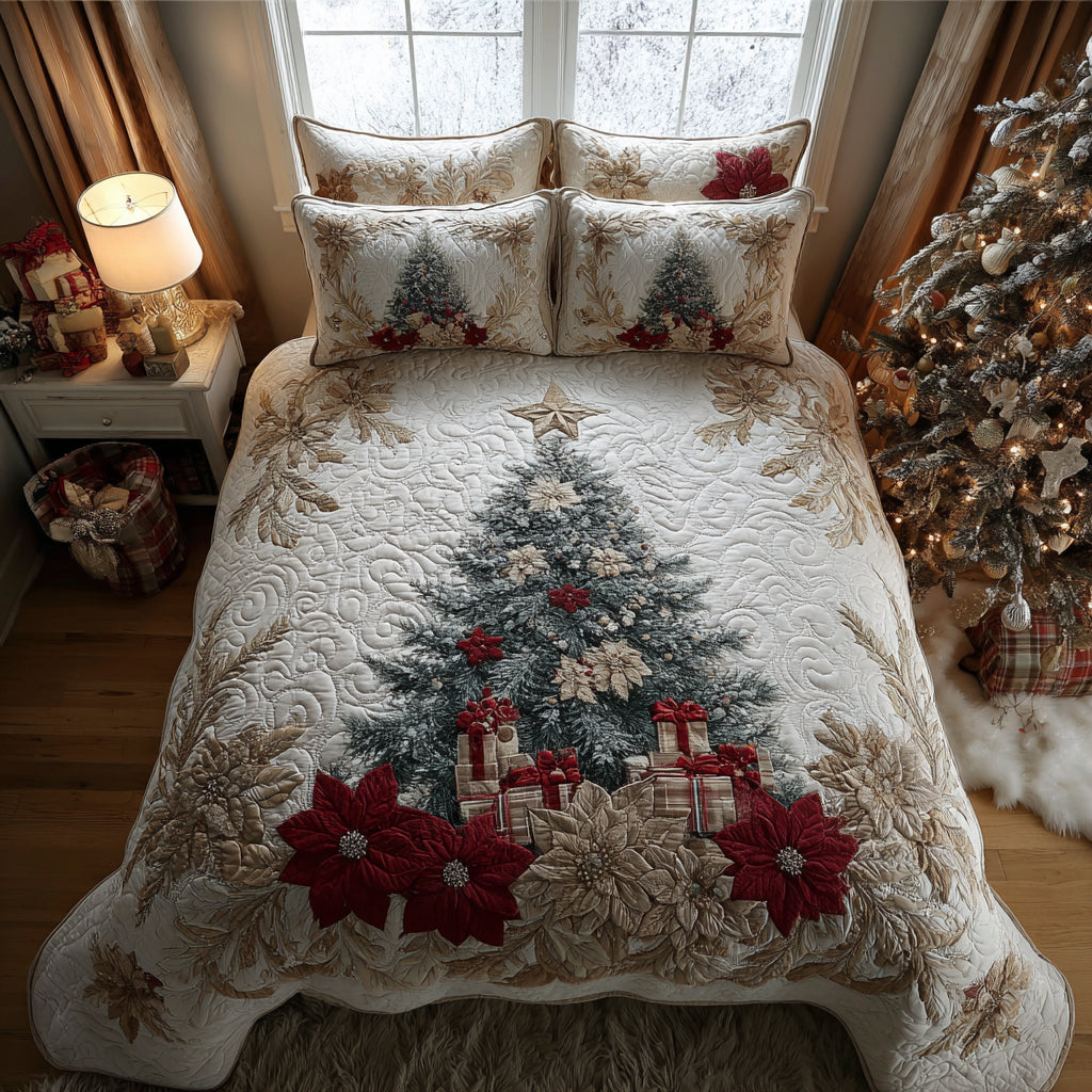 Evergreen Dream -Piece Quilted Bedding Set VTQ-Myprintsy