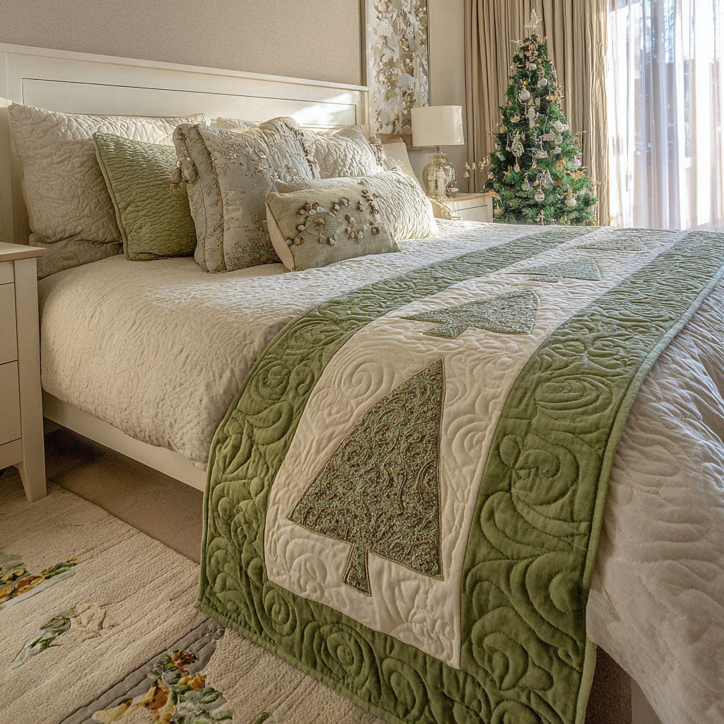 Evergreen Dream Quilted Bed Runner VTQ-Myprintsy