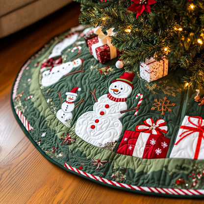 Evergreen Elegance Quilted Christmas Tree Skirt VTQ-Myprintsy