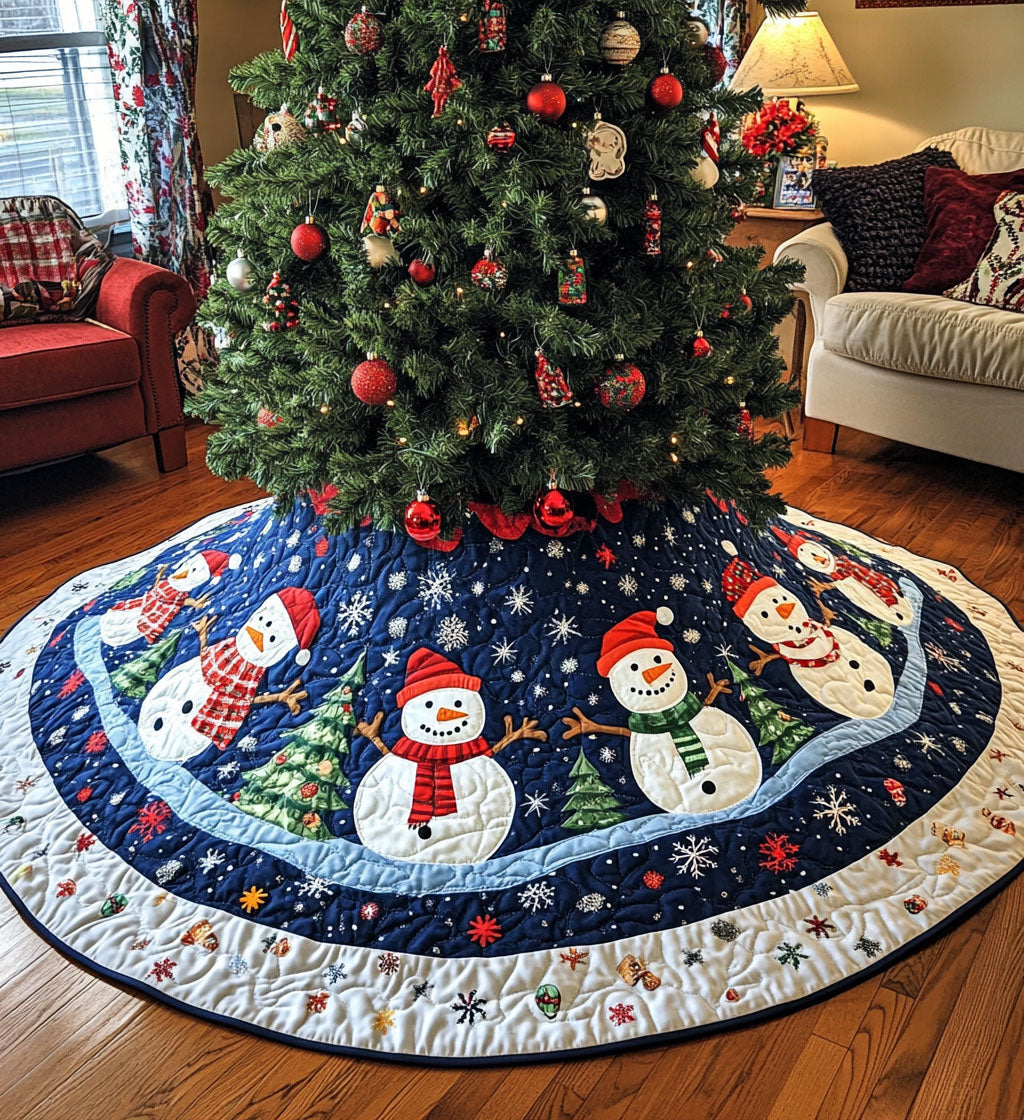 Evergreen Elegance Quilted Christmas Tree Skirt-Myprintsy