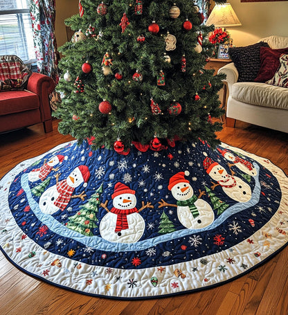Evergreen Elegance Quilted Christmas Tree Skirt-Myprintsy