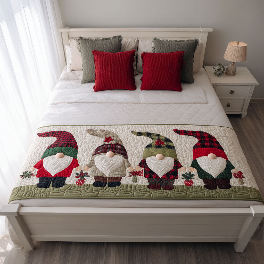 Evergreen Glow Quilted Bed Runner VTQ-Myprintsy