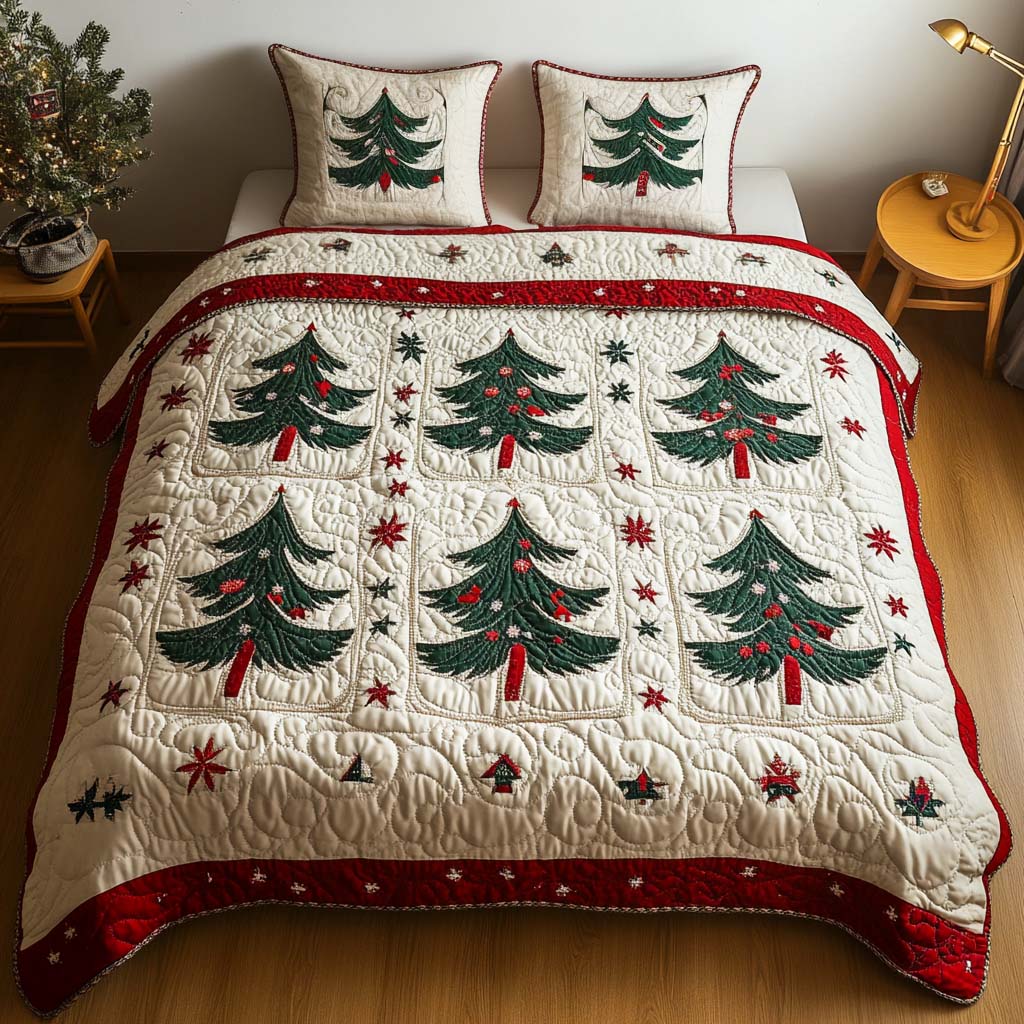 Evergreen Harmony -Piece Quilted Bedding Set VTQ-Myprintsy