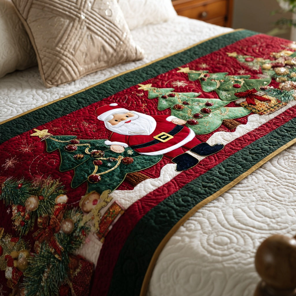Evergreen Joy Quilted Bed Runner VTQ-Myprintsy