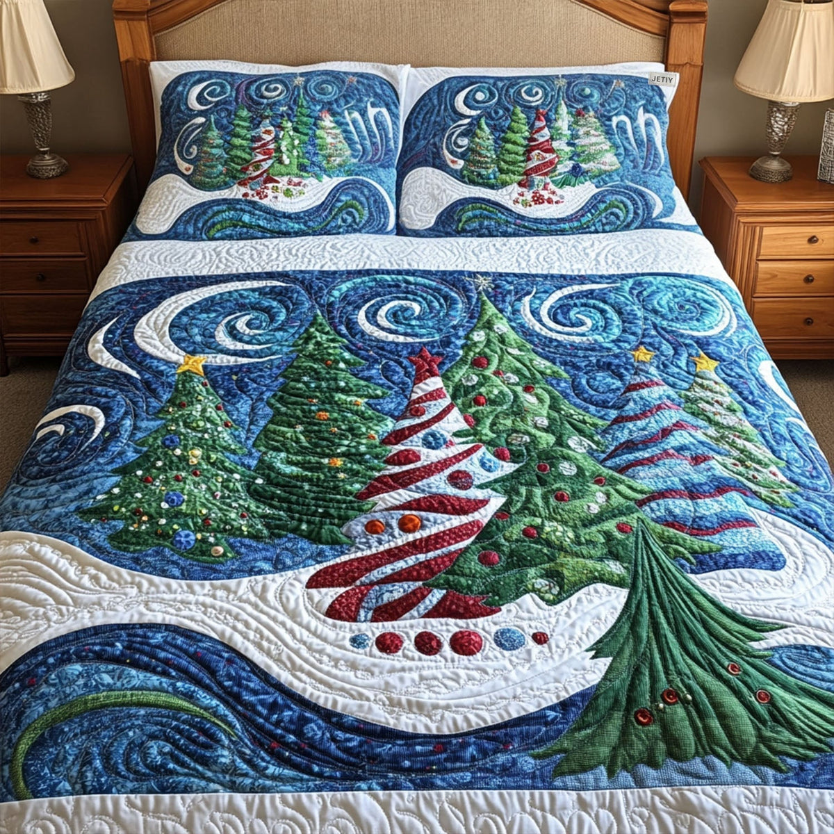 Evergreen Magic -Piece Quilted Bedding Set VTQ-Myprintsy