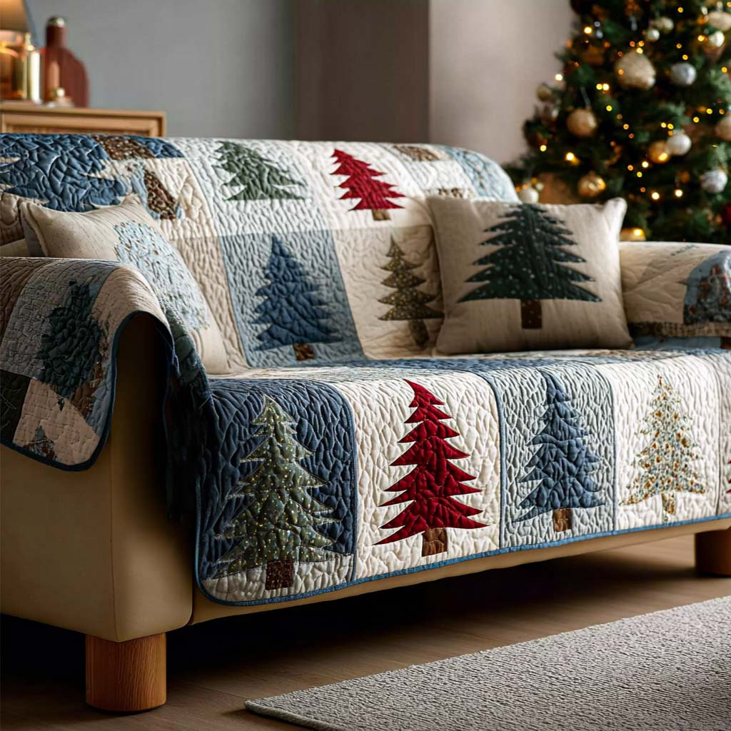 Evergreen Magic Quilted Sofa Cover VTQ-Myprintsy