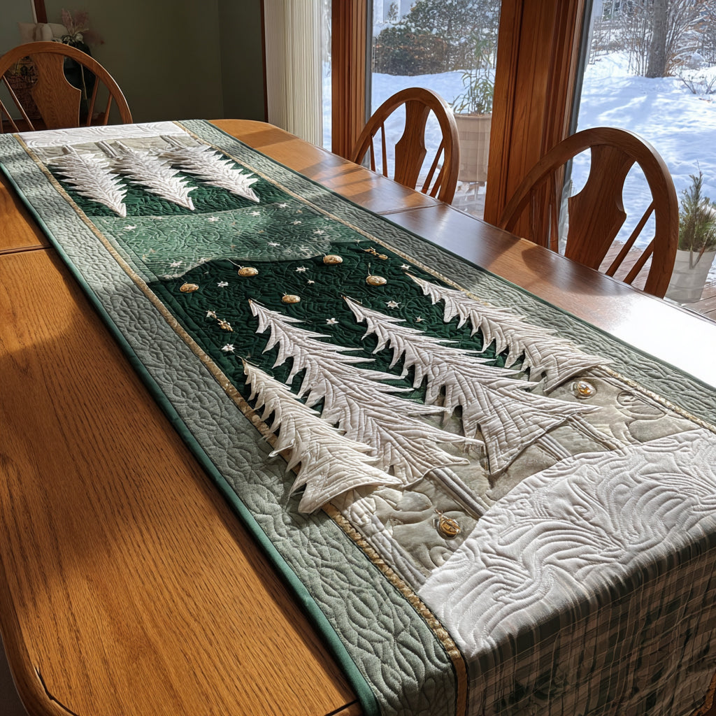 Evergreen Magic Quilted Table Runner VTQ-Myprintsy