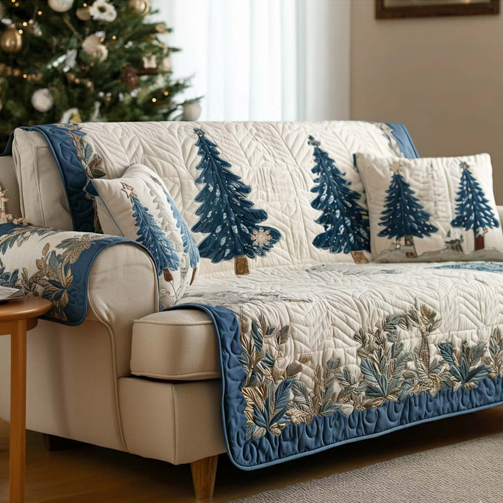Evergreen Sparkle Quilted Sofa Cover VTQ-Myprintsy