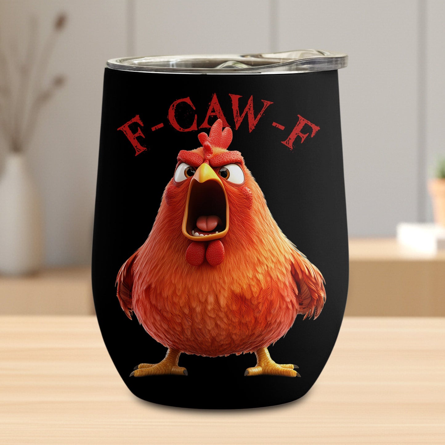 F-Caw-F Crow - Personalized Tumbler Cup-Myprintsy