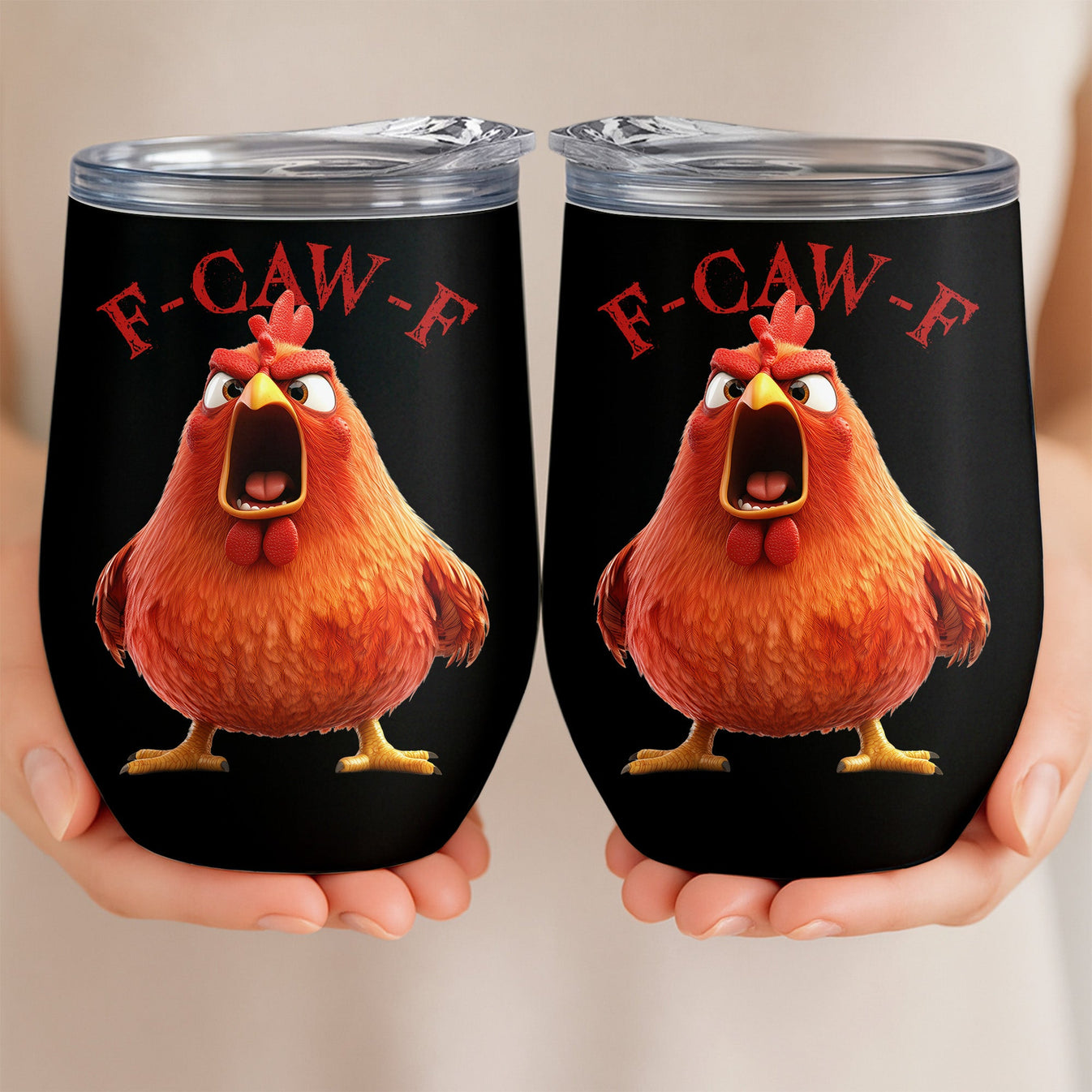 F-Caw-F Crow - Personalized Tumbler Cup-Myprintsy
