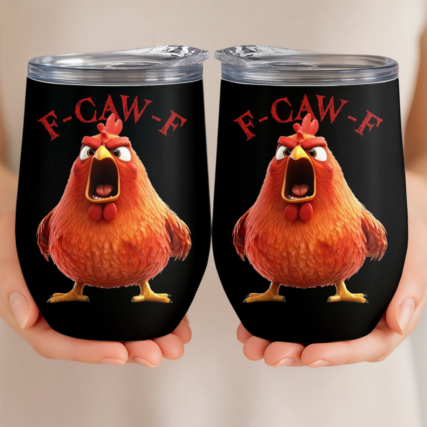 F-Caw-F Crow - Personalized Tumbler Cup-Myprintsy