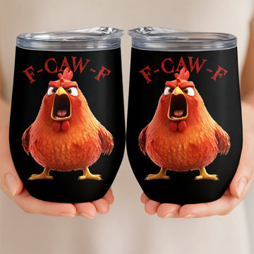F-Caw-F Crow - Personalized Tumbler Cup-Myprintsy
