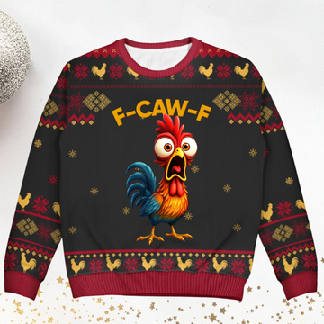 F-Caw-F Crow - Personalized Unisex Ugly Sweater-Myprintsy