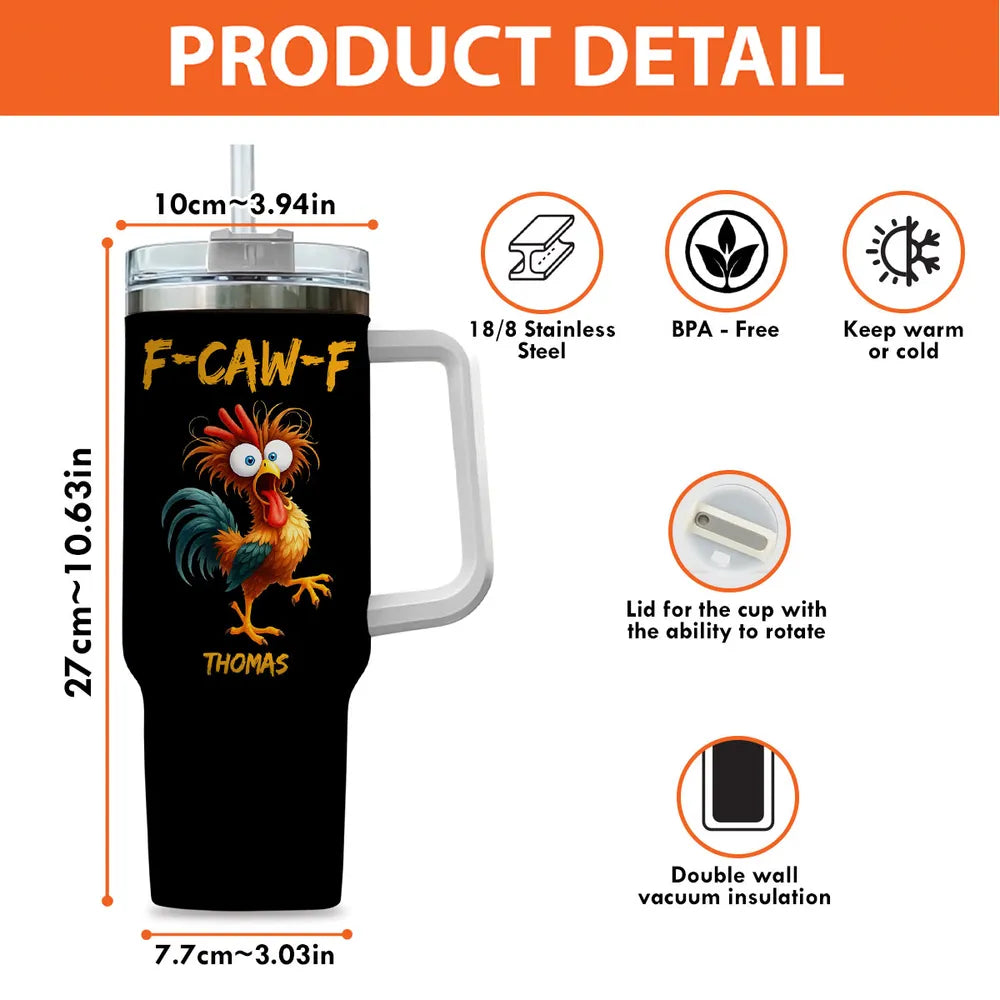FCAWF Chicken Humor - Personalized Stainless Steel Tumbler-Myprintsy