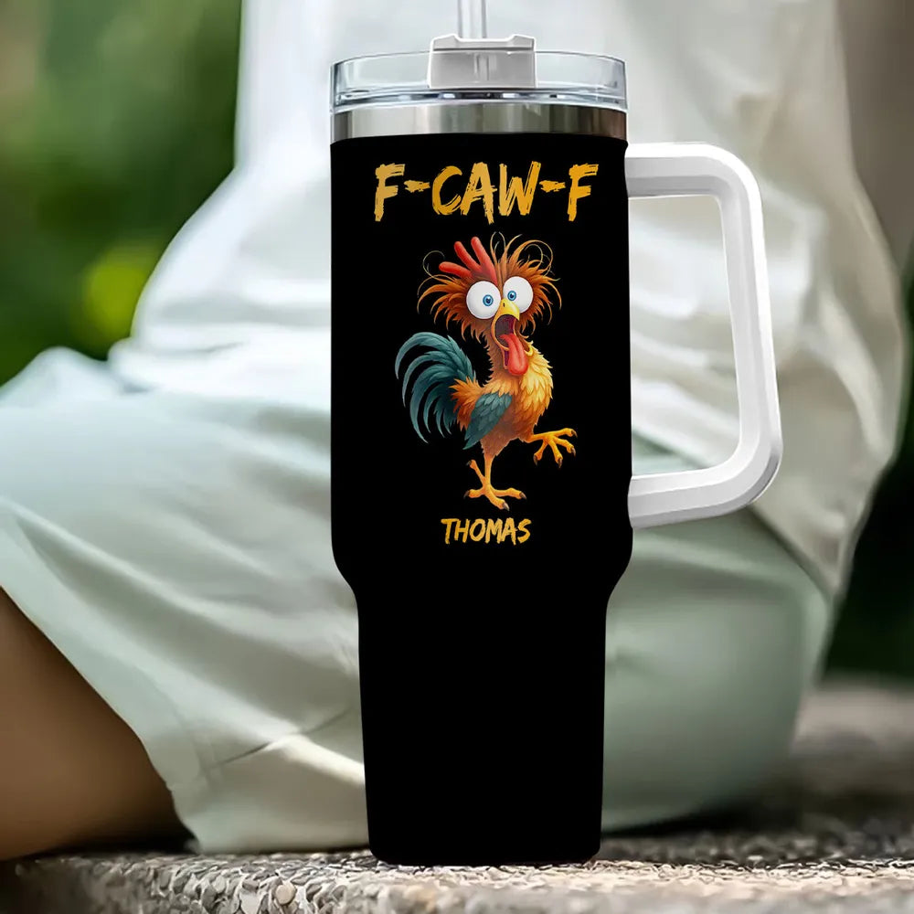 FCAWF Chicken Humor - Personalized Stainless Steel Tumbler-Myprintsy