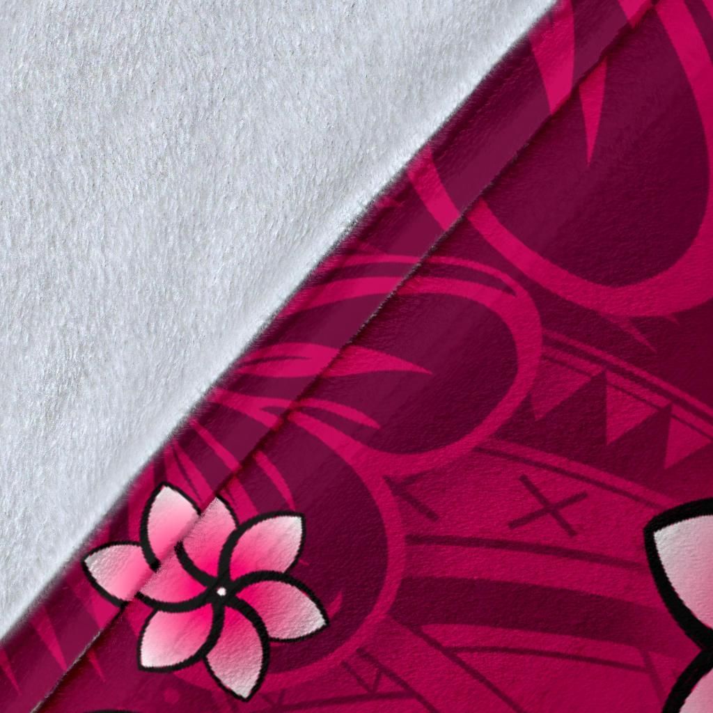 FSM Premium Blanket - Turtle Plumeria (Pink)-Myprintsy