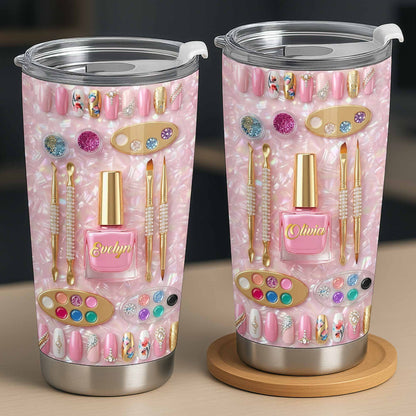 Fabulous Sparkle Nails - Personalized Stainless Steel Tumbler - Gift For Nail Lovers-Myprintsy