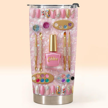 Fabulous Sparkle Nails - Personalized Stainless Steel Tumbler - Gift For Nail Lovers-Myprintsy