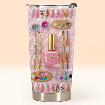 Fabulous Sparkle Nails - Personalized Stainless Steel Tumbler - Gift For Nail Lovers-Myprintsy