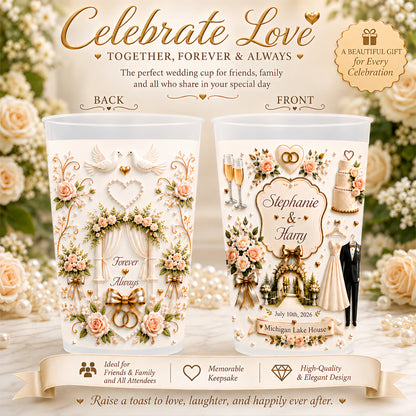 Fairytale Wedding - Personalized Plastic Cups For Wedding-Myprintsy