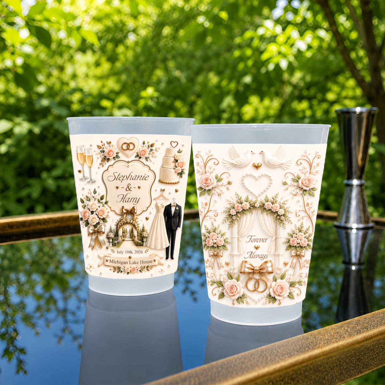 Fairytale Wedding - Personalized Plastic Cups For Wedding-Myprintsy